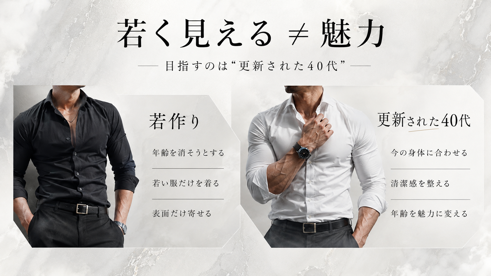 若く見えることと魅力的であることの違い